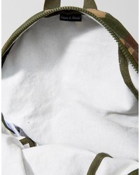 olivgrüner Camouflage Segeltuch Rucksack von Herschel