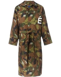 olivgrüner Camouflage Trenchcoat
