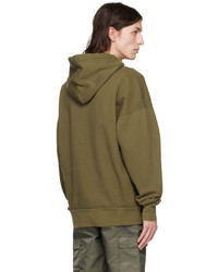 olivgrüner Fleece-Pullover mit einem Kapuze von Isabel Marant