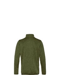 olivgrüner Fleece-Pullover mit einem Reißverschluß von OCK