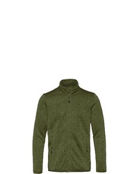 olivgrüner Fleece-Pullover mit einem Reißverschluß von OCK