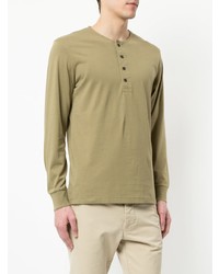 olivgrüner Henley-Pullover von Kent & Curwen