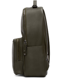 olivgrüner Leder Rucksack von Valentino