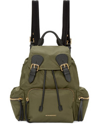 olivgrüner Nylon Rucksack