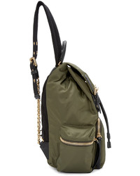 olivgrüner Nylon Rucksack von Burberry