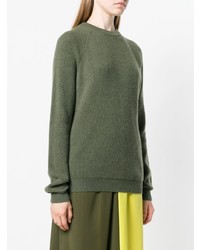 olivgrüner Oversize Pullover von Cristaseya