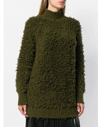 olivgrüner Oversize Pullover von Marni