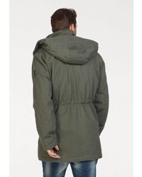 olivgrüner Parka mit einem Schwalbenschwanz von MAN´S WORLD