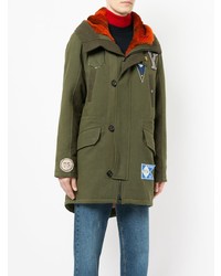 olivgrüner Parka von Yves Salomon Homme