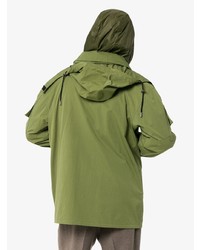 olivgrüner Parka von Yves Salomon