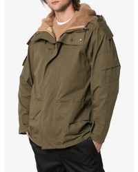 olivgrüner Parka von Yves Salomon