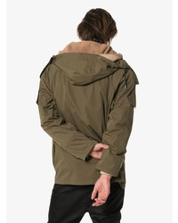 olivgrüner Parka von Yves Salomon