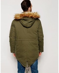 olivgrüner Parka von Asos