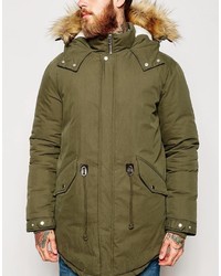 olivgrüner Parka von Asos