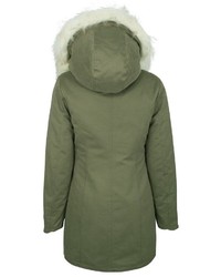 olivgrüner Parka von Dreimaster