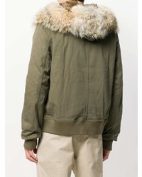 olivgrüner Parka von Yves Salomon Homme