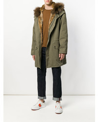 olivgrüner Parka von Yves Salomon Homme