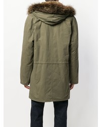 olivgrüner Parka von Yves Salomon Homme