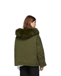 olivgrüner Parka von Yves Salomon Army