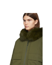 olivgrüner Parka von Yves Salomon Army