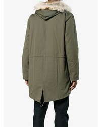 olivgrüner Parka von Yves Salomon