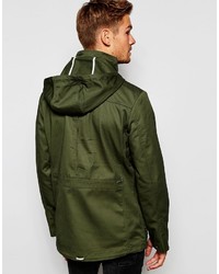 olivgrüner Parka von Selected