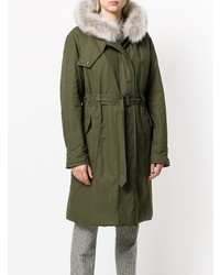 olivgrüner Parka von Holland & Holland