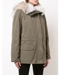 olivgrüner Parka von Yves Salomon Army