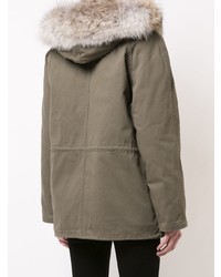 olivgrüner Parka von Yves Salomon Army