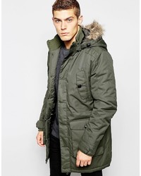 olivgrüner Parka von Jack and Jones