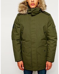 olivgrüner Parka