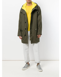 olivgrüner Parka von Yves Salomon Homme