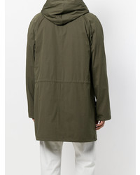 olivgrüner Parka von Yves Salomon Homme