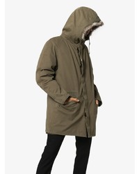 olivgrüner Parka von Yves Salomon