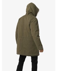 olivgrüner Parka von Yves Salomon