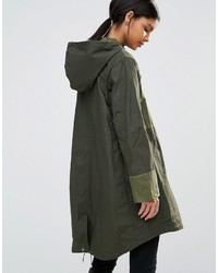 olivgrüner Parka von French Connection