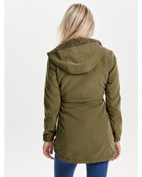 olivgrüner Parka von Only