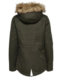 olivgrüner Parka von Only