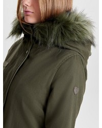 olivgrüner Parka von Only