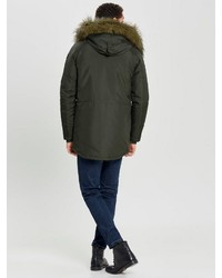 olivgrüner Parka von ONLY & SONS