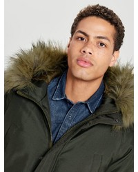 olivgrüner Parka von ONLY & SONS