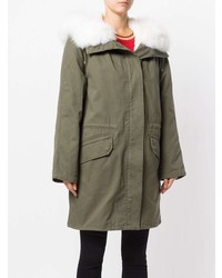 olivgrüner Parka von Yves Salomon Army