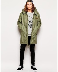 olivgrüner Parka von Cheap Monday