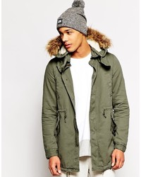 olivgrüner Parka