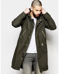 olivgrüner Parka