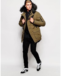 olivgrüner Parka von Bellfield