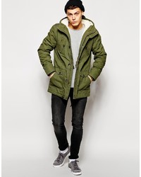 olivgrüner Parka von Solid