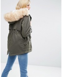 olivgrüner Parka von Asos