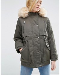 olivgrüner Parka von Asos