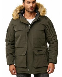 olivgrüner Parka von Redbridge